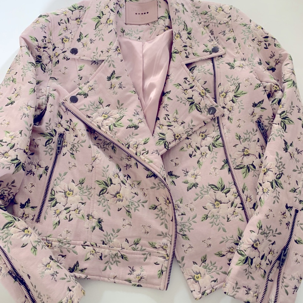 BLank NYC floral biker jacket - Picture 1 of 5